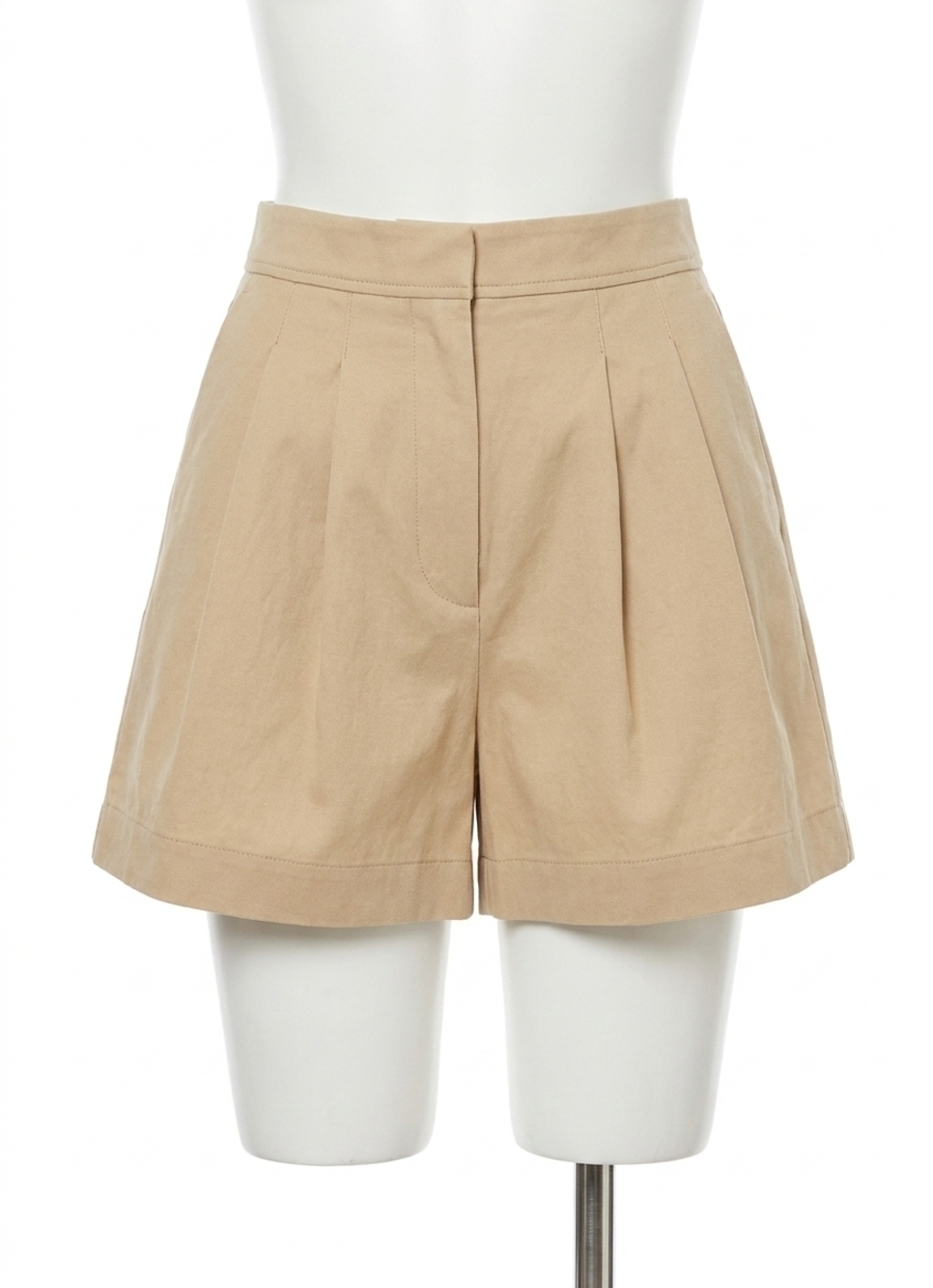NEW VERONICA BEARD gables pleated shorts in stone khaki